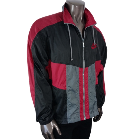 Nike Black, Burgundy & Grey Windbreaker - Picture 3 of 6